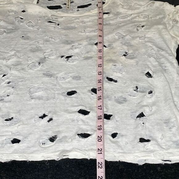 LF Emma & Sam ultra cut up hole distressed destroyed t shirt XS Worn 1x - Picture 7 of 8